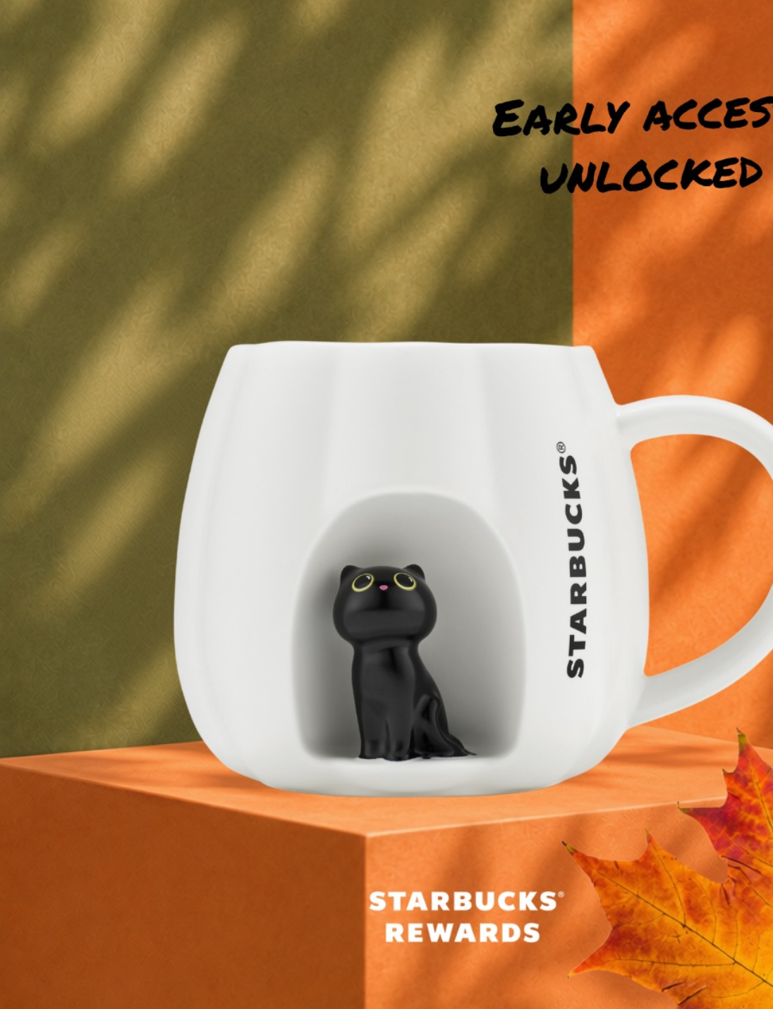Taza blanca con gatito 2026 Halloween Europa 2026
