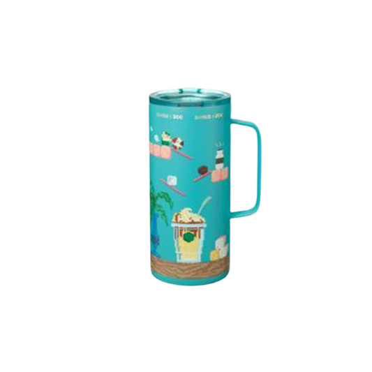 Tarro con Asa de Acero Inoxidable Starbucks Taiwan 2025 Bear Adventure Game Series Stainless Steel Handle Cup 503ml 17.7oz