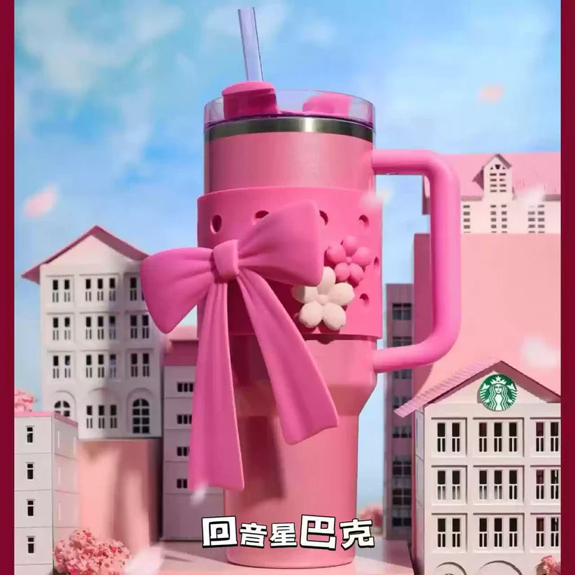 Stanley Starbucks Rosa con Moño Starbucks China 2025 Sakura Series 1183ml 40oz
