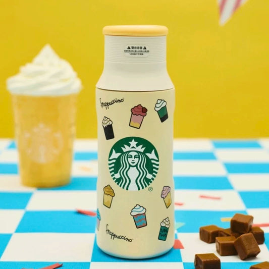 Termo de Acero Inoxidable Cambio de Color Starbucks China 2025 Summer Frappuccino Party Series  485ml 17.07oz