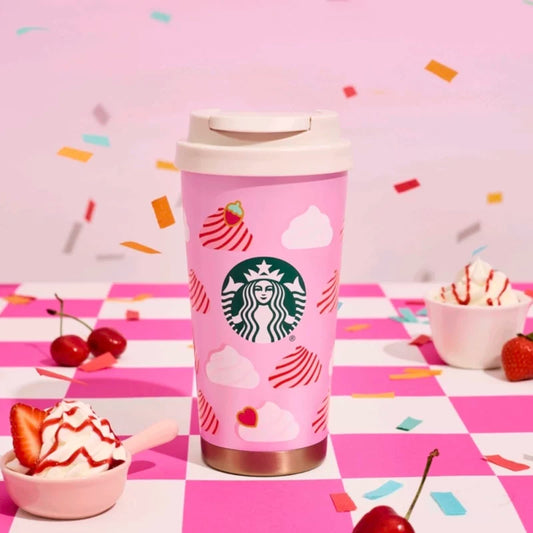 Vaso Elma de Acero Inoxidable Starbucks China 2025 Summer Frappuccino Party Series 500ml 17.6oz
