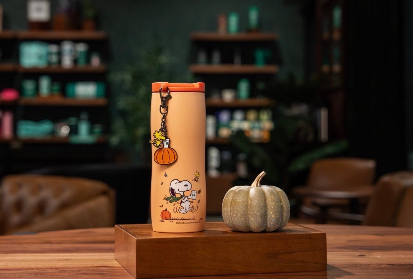 Termo naranja peanuts x Starbucks 2026