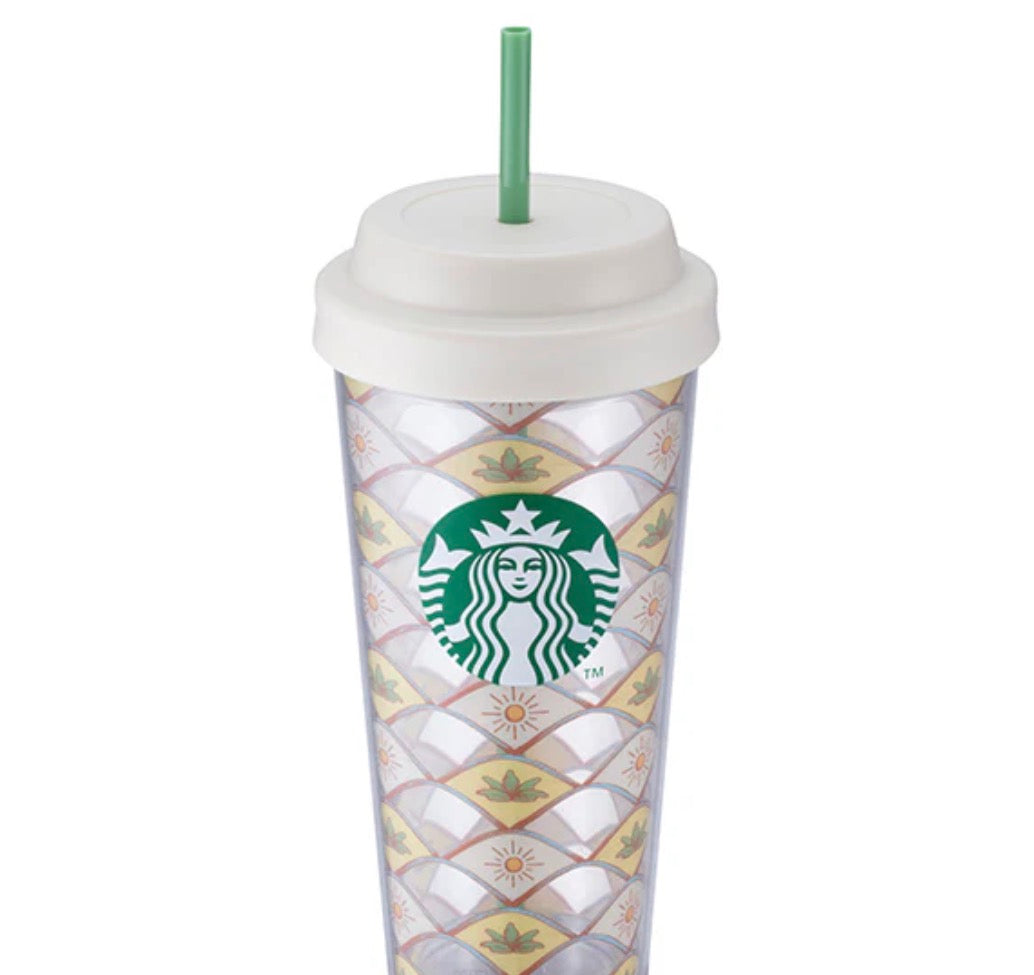 Starbucks Taiwan 2026 Summer Season1 Series Beach Vacation TOGO plastic cold cup 591ml 20.8oz