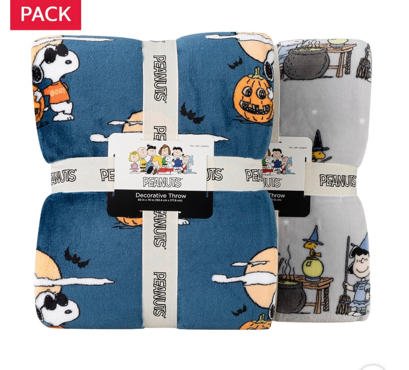 Set de 2 cobijas Peanuts Costco USA