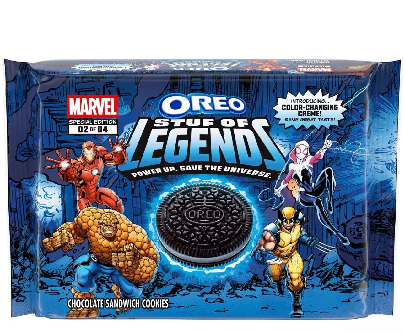 MARVEL OREO Stuf of Legends Chocolate Sandwich Cookies Special Edition - 10.68oz