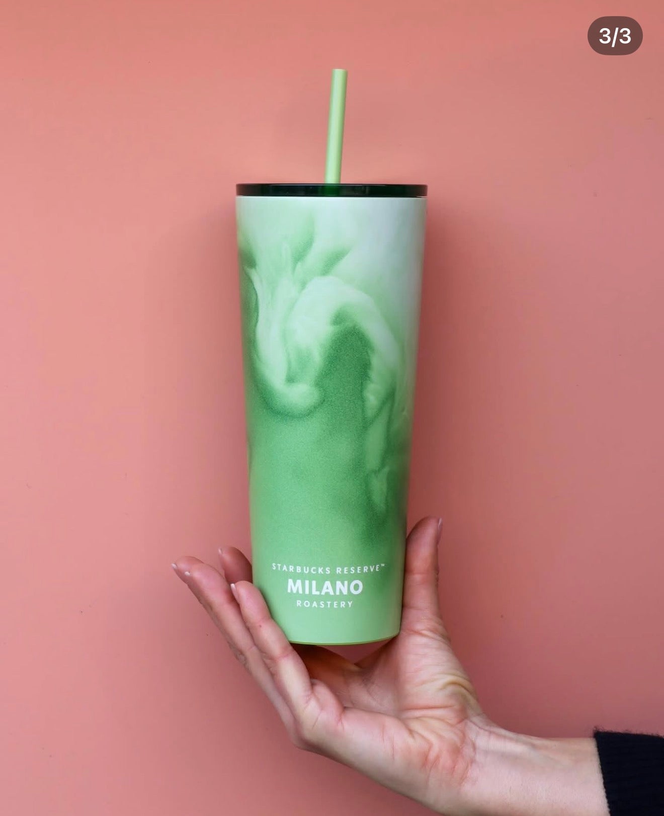 Vaso de acero inoxidable verde venti Starbucks Reserve Milano