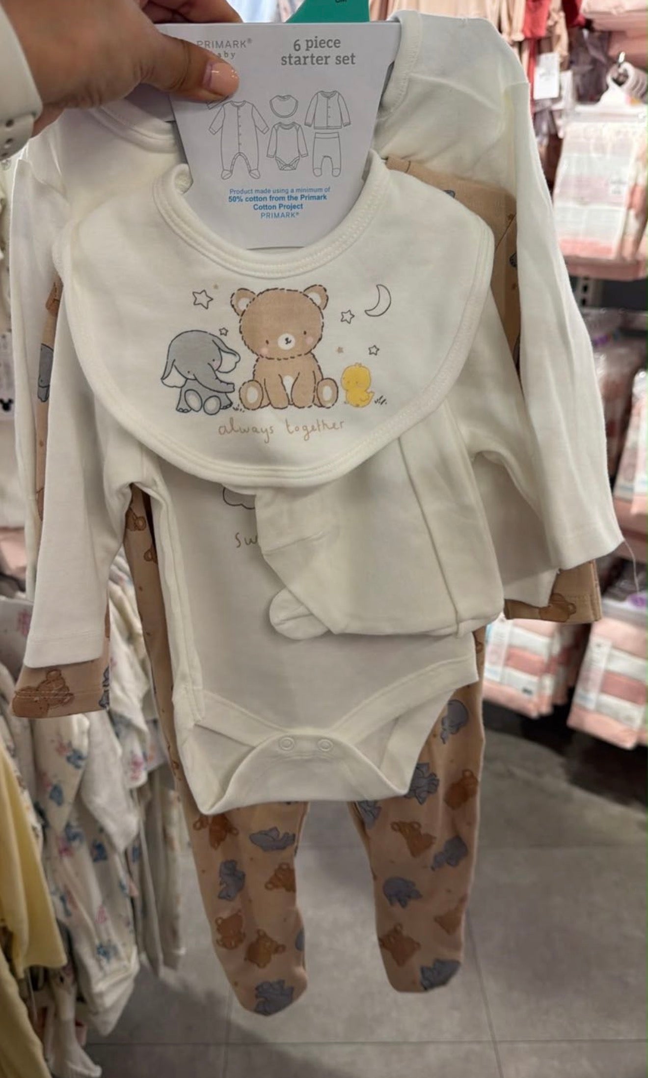 Conjunto bebé osito y elefante