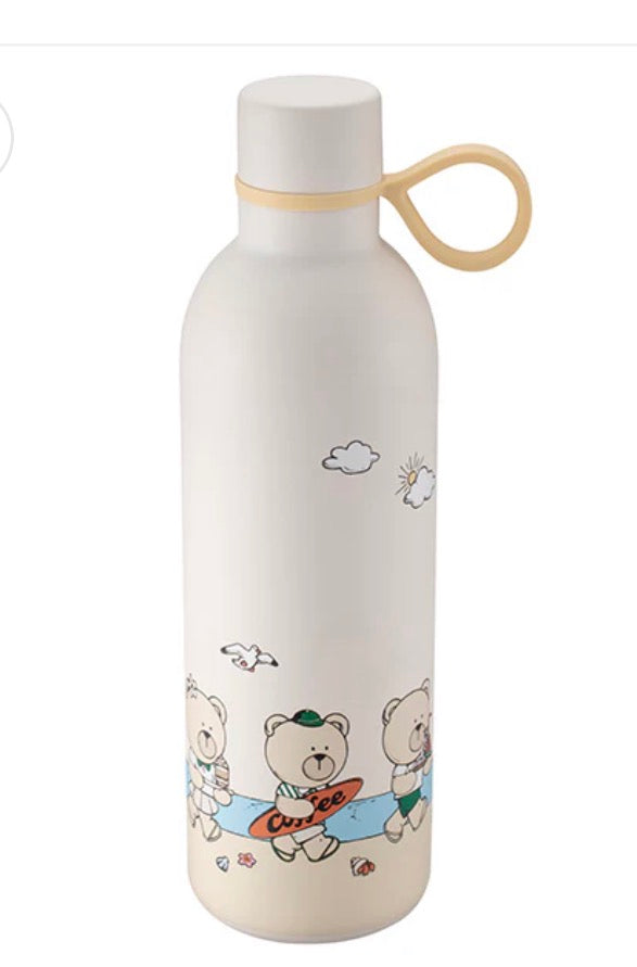 Starbucks Taiwan 2026 Summer Season1 Series Beach Bear Stainless Steel Kettle 591ml 20.8oz