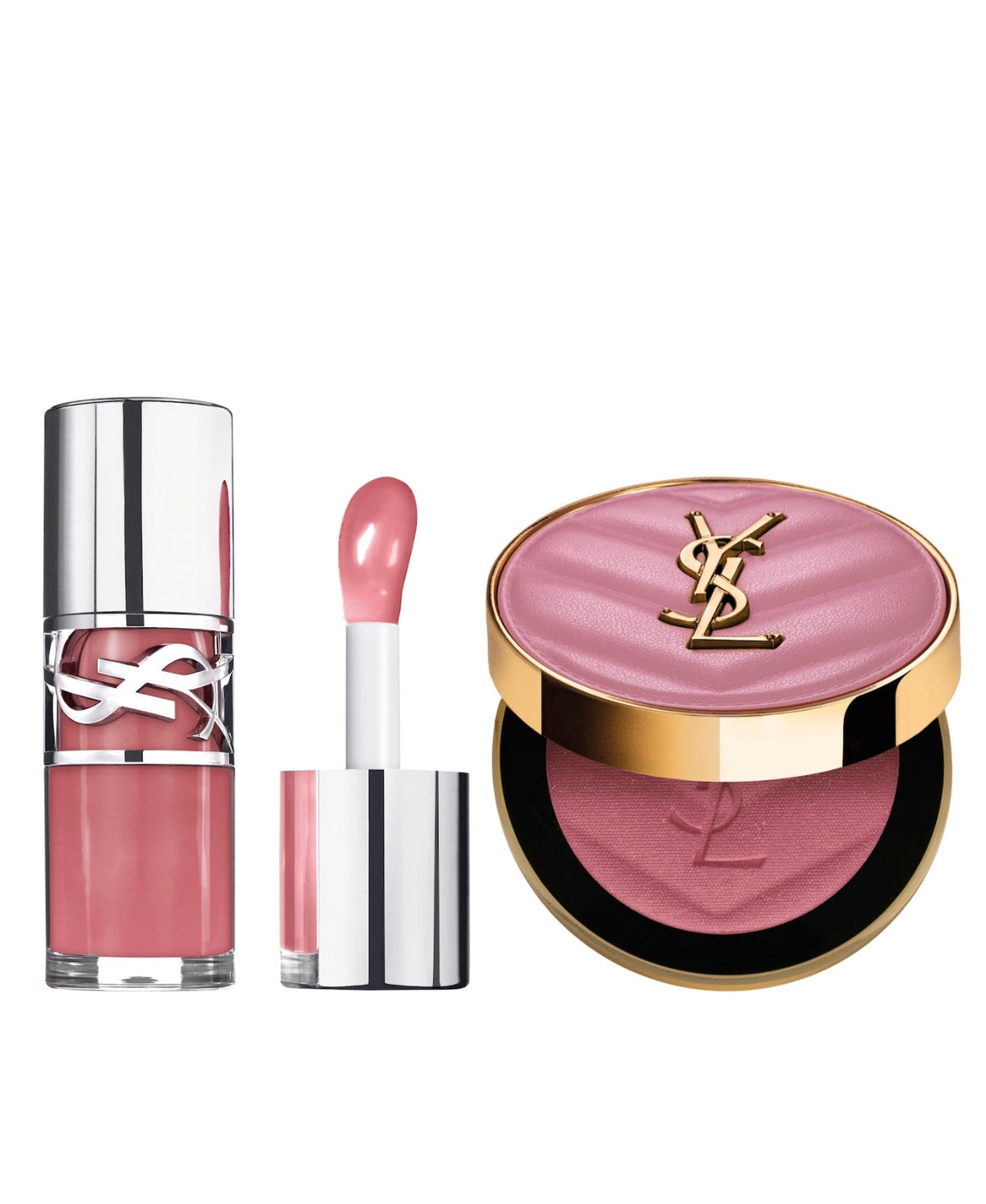 Yves Saint Laurent YSL Iconic Pink Lip Gloss & Blush Gift Set