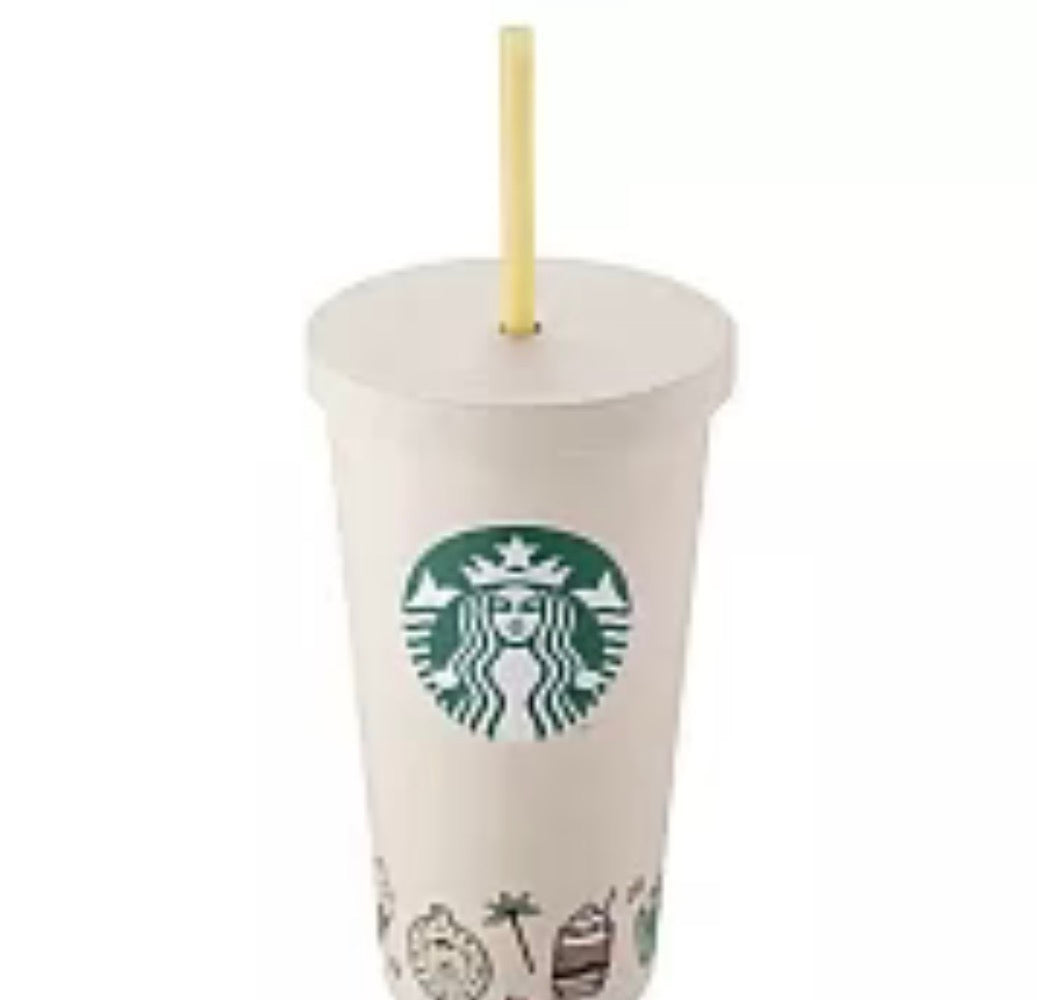 Starbucks Taiwan 2026 Summer Season1 Series Beach Time Stainless Steel TOGO Cup 488ml 17.18oz