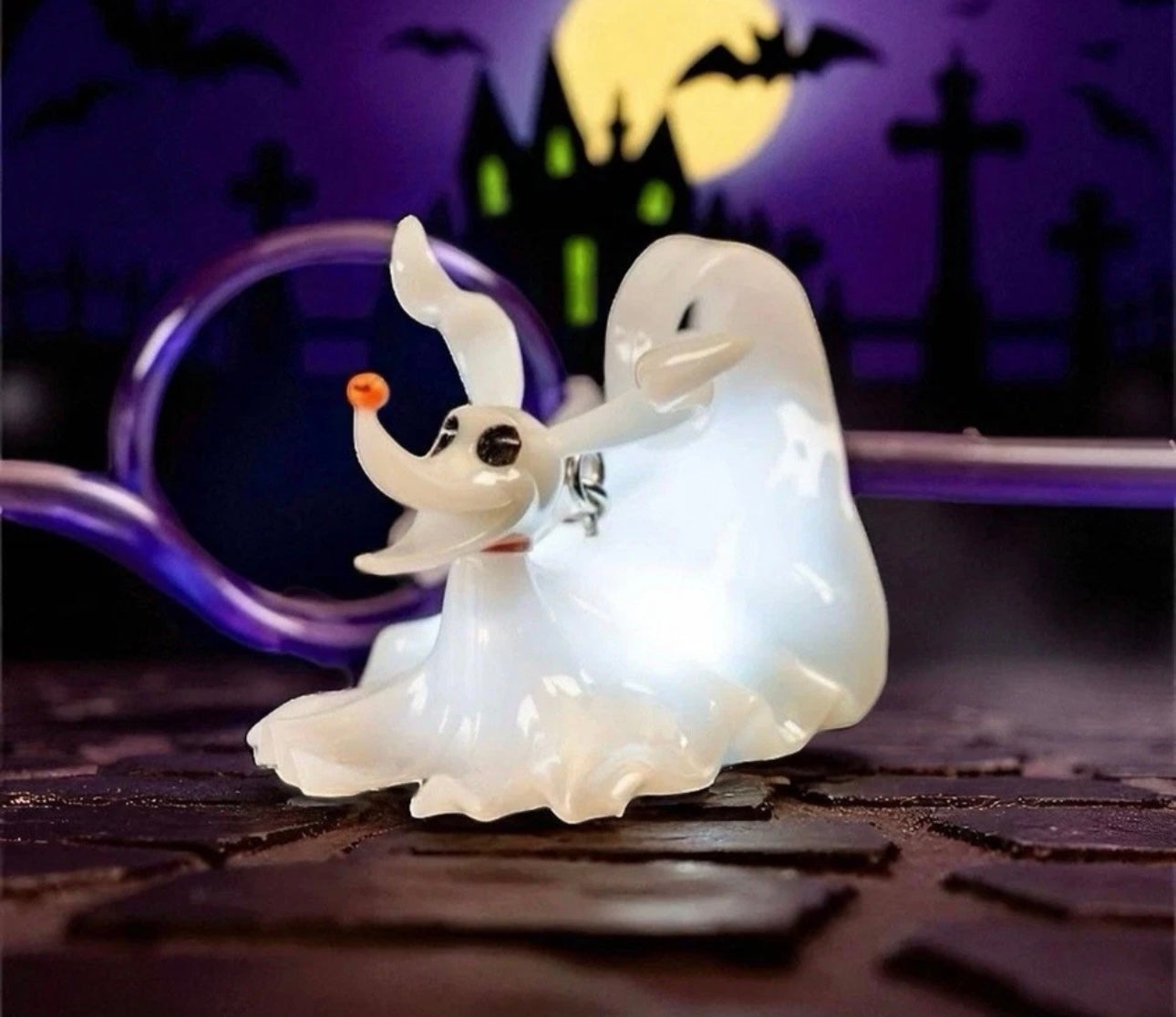 Clip con Popote que prende Disney Parks 2025 Disneyland Zero Light Up