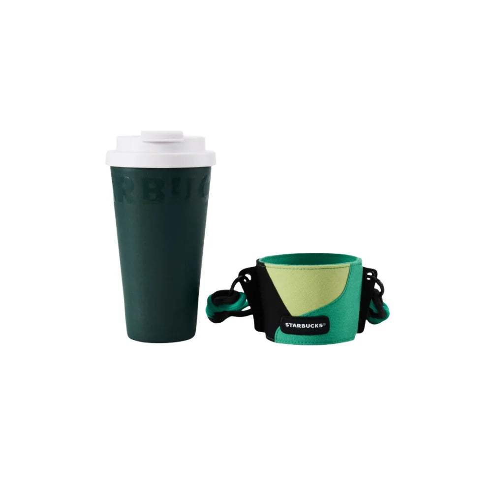 Starbucks China 2024 Coffee grounds and Lively green vaso acero inoxidable 480ml