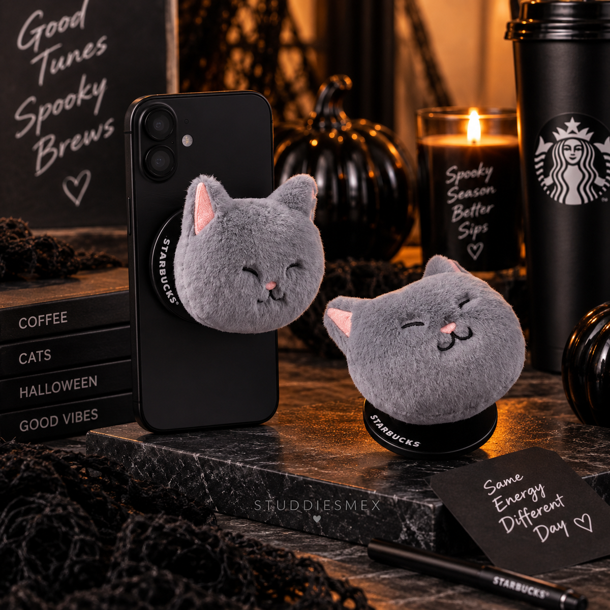 Starbucks Taiwán Halloween 2026 | Porta Celular Gato Negro