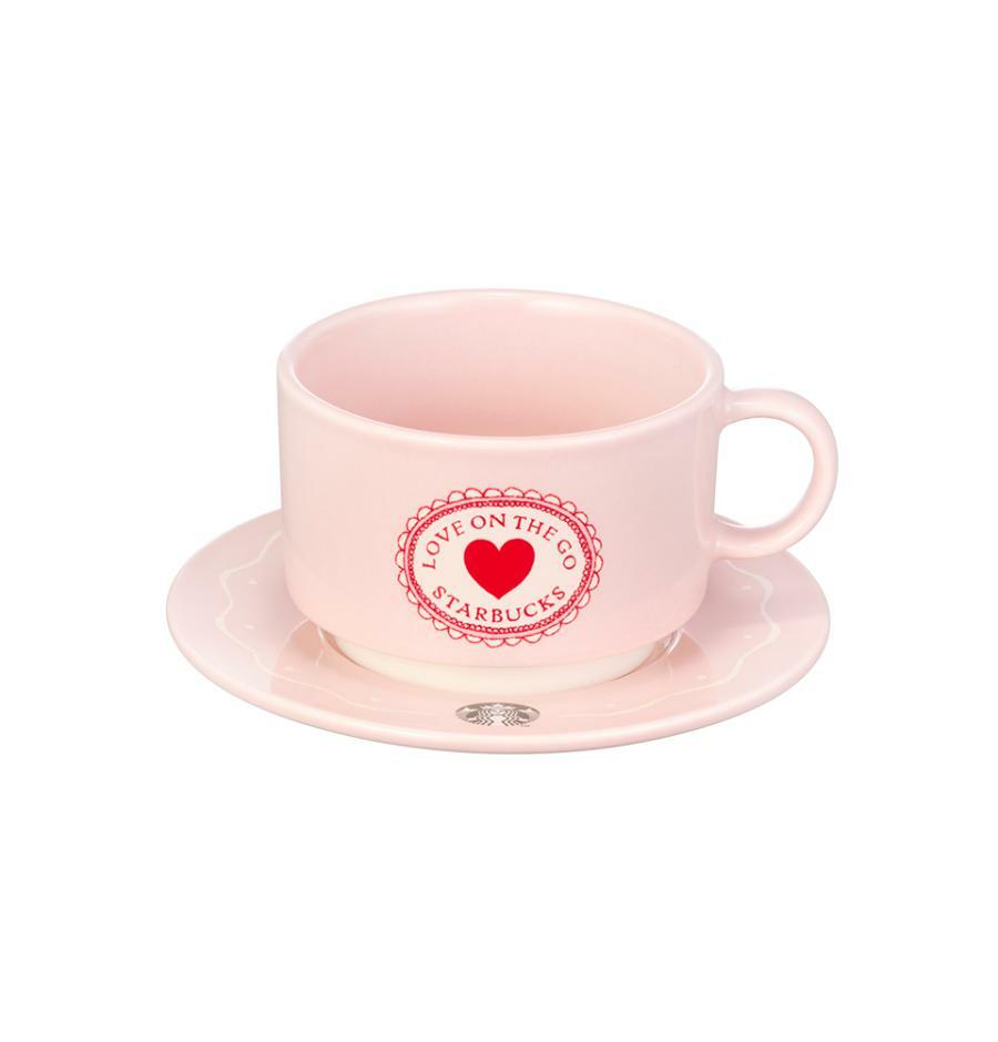 Taza y platillo Sweetie Heart 237 ml Starbucks Corea San Valentín 2025
