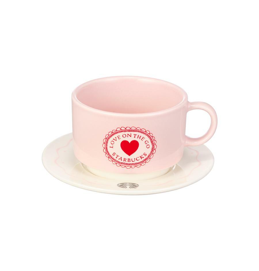 Taza y platillo Sweetie Heart 237 ml Starbucks Corea San Valentín 2025
