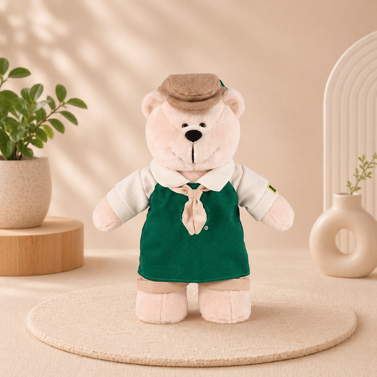 Bearista café con delantal Starbucks Shanghai 2026 New Character Series doll 25cm