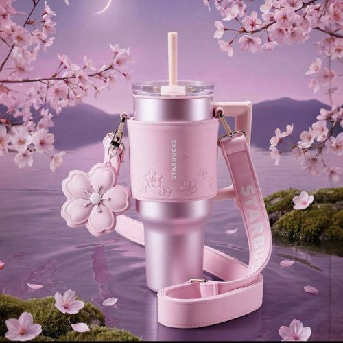 Starbucks 2026 China Twilight Sakura Pink 41oz SS Tumbler