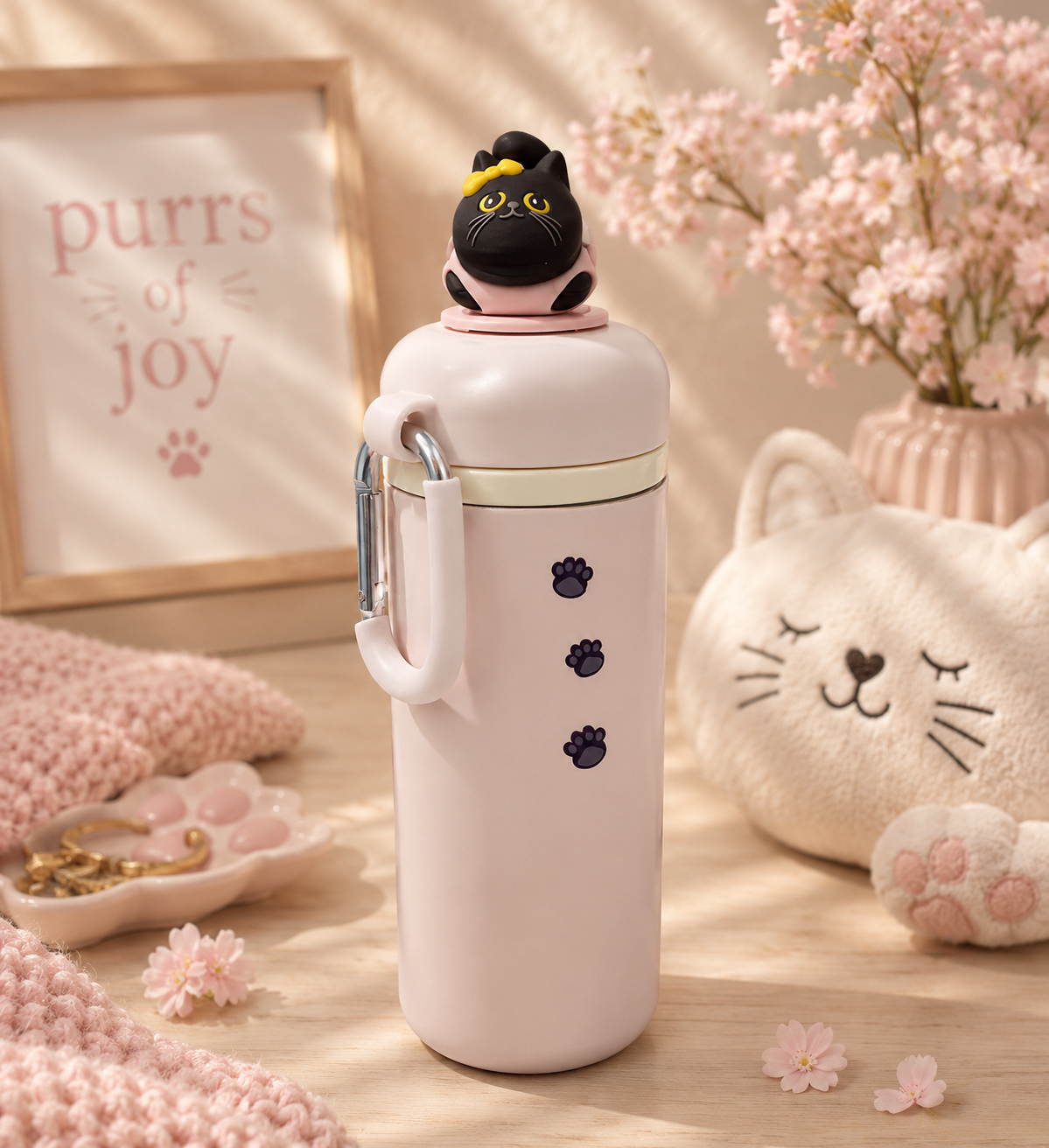 Termo de Acero Inoxidable Starbucks Asia 2026 Purrs of Joy Series