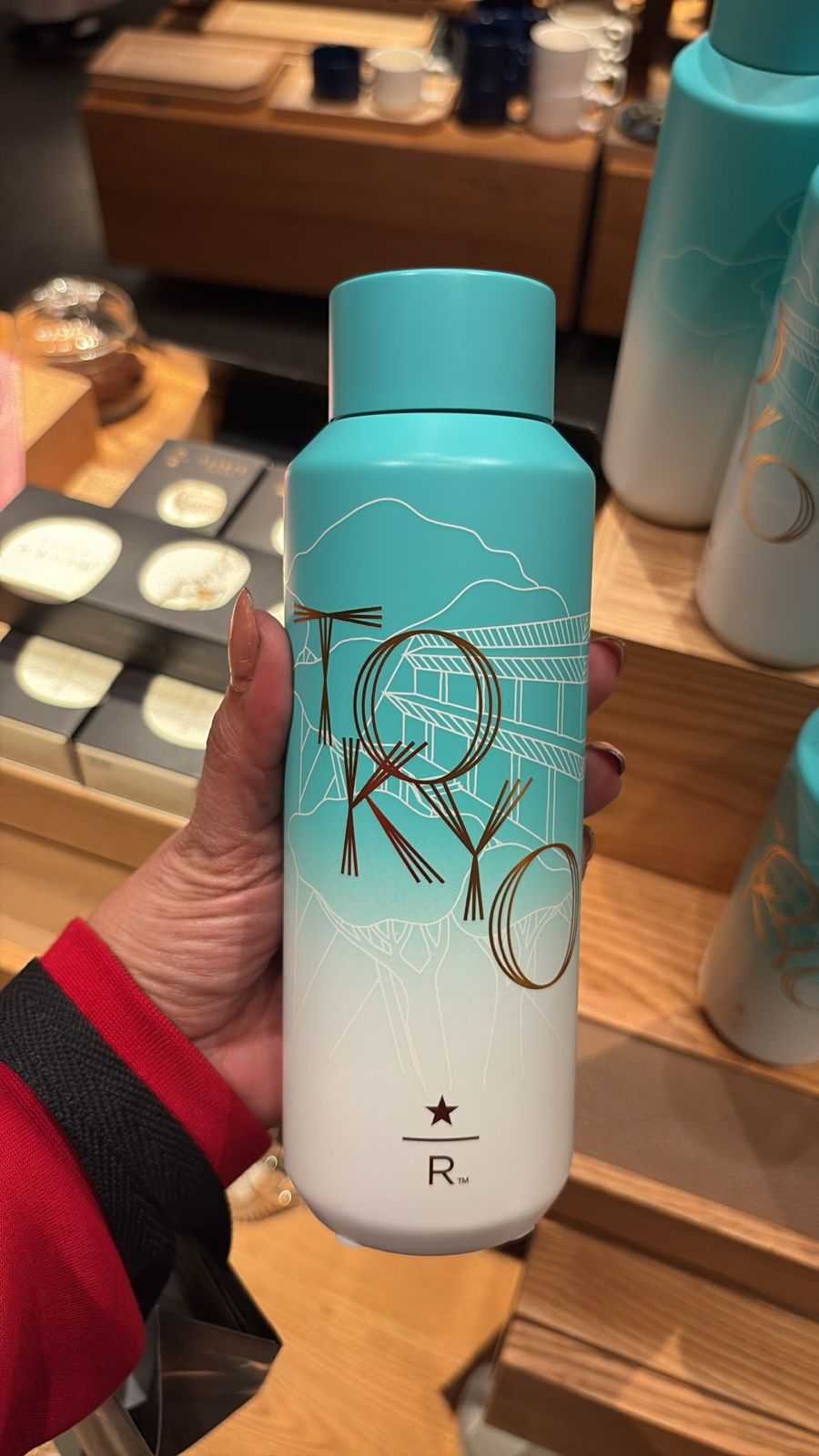 Botella de agua Azul Tokyo Reserve Roastery