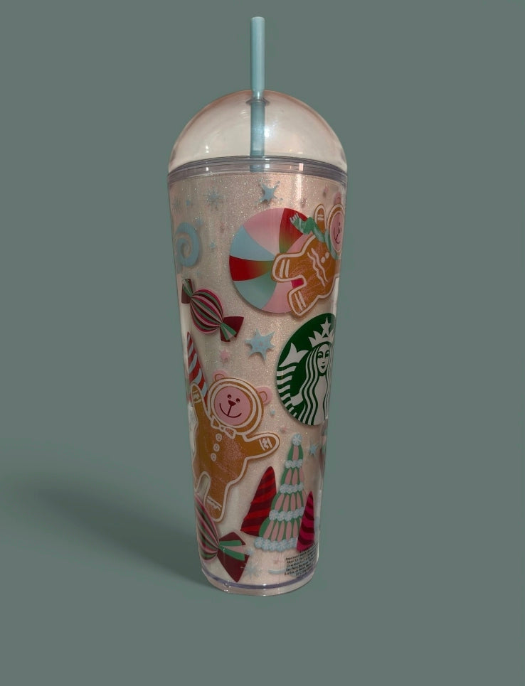 Vaso venti acrilico oso navidad