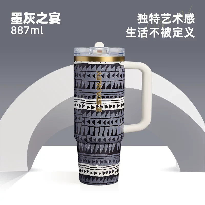 Stanley China 2026 NEST co-brand series black handle stainless steel cup 887ml