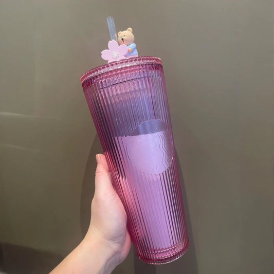 Vaso Venti de Acrilico 710 ml Starbucks China 2025 Sakura Series Plastic straw