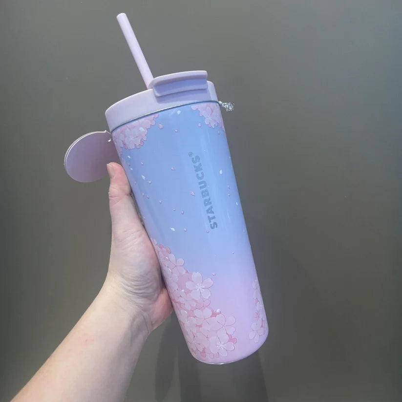Vaso de Acero Inoxidable con Popote Starbucks China 2025 Sakura Series 709ml 24.95oz