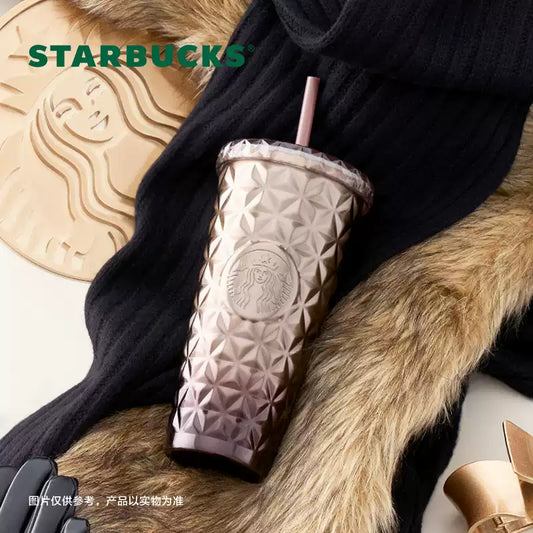 Dion Acero Inoxidable Starbucks China 2024 Brown Gold series  20oz