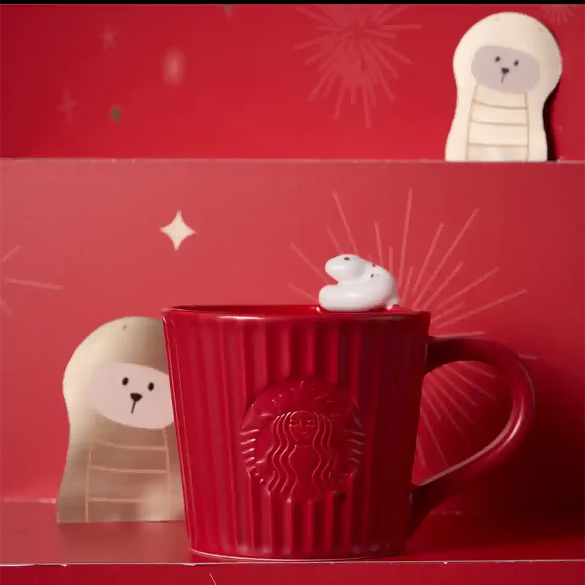 Taza de Ceramica 296ml Starbucks China 2025 Garden Cute Snake Series