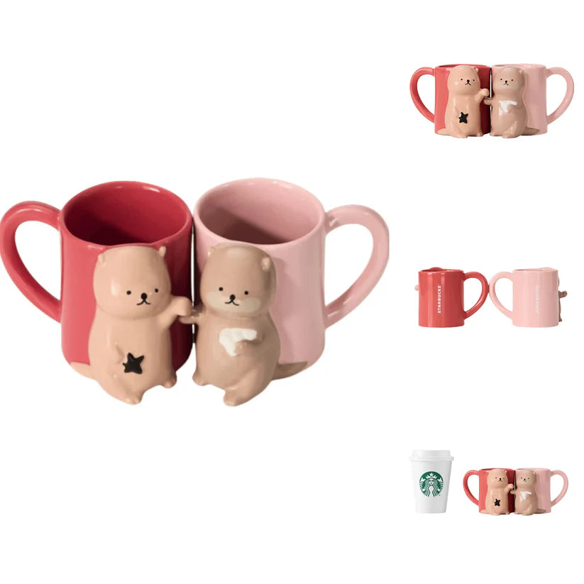 Set Tazas de Cerámica  237ml Starbucks China 2025 Valentine's Day Ceramic Cup 237ml