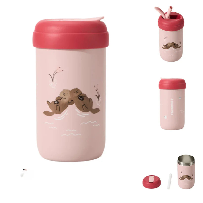 Vaso con Popote de Acero Inoxidable 450ml  Starbucks China 2025 Valentine's Day