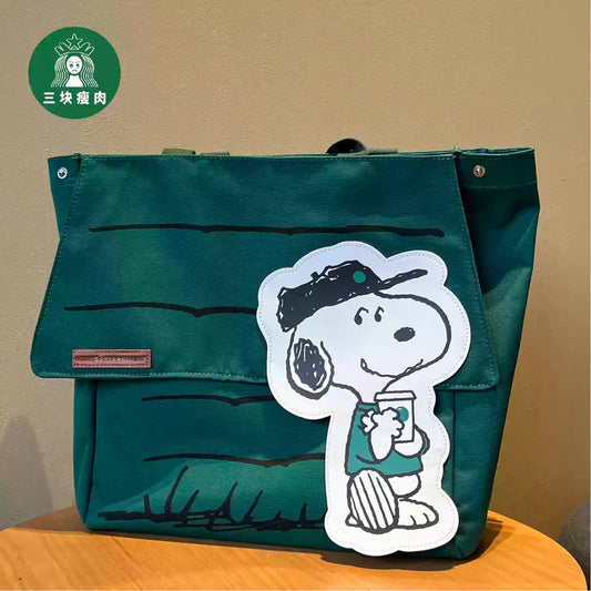 Bolsa Tote Starbucks and PEANUTS 2025 co-brand Snoopy bag PEANUTS X STARBUCKS 2025