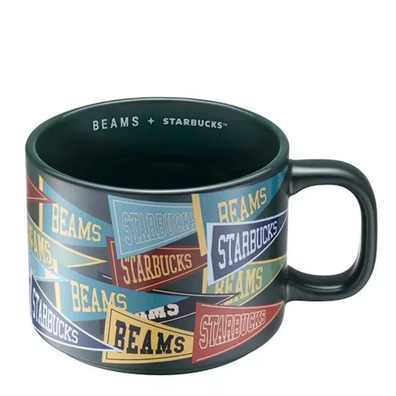 Taza de Ceramica con Banderines Starbucks 2025 x BEAMS Collaboration Series 355ml