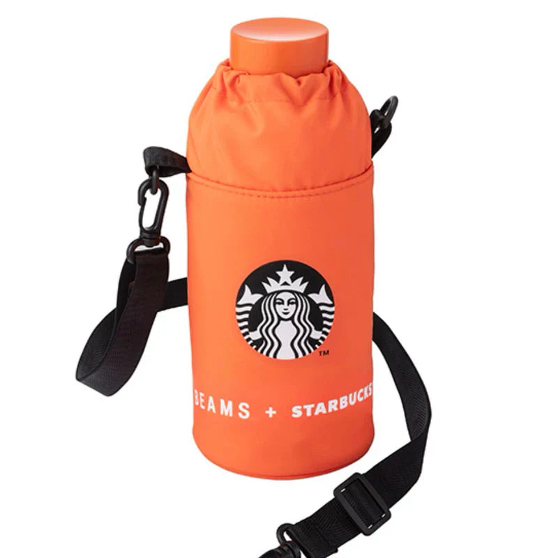 Bolsa para Botella Naranja de la Buena Suerte Starbucks 2025 x BEAMS Collaboration Series