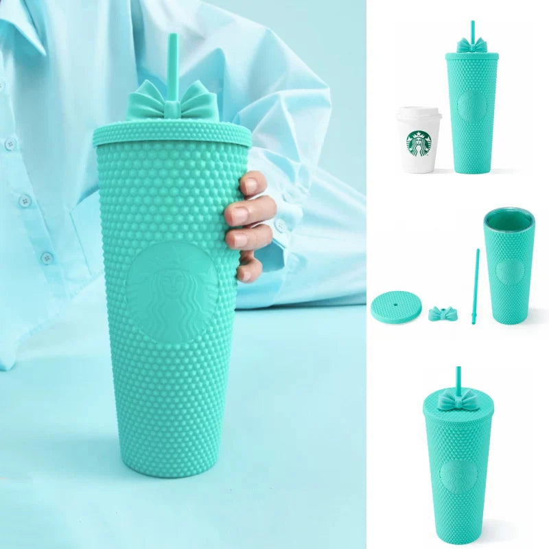 Vaso Studded Azul Turquesa  Starbucks China 2025 Colorful summer Series Blue 765ml 26.92oz