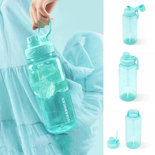 Botella de Plastico Azul Starbucks China 2025 Colorful summer Series 1000ml 35.2oz