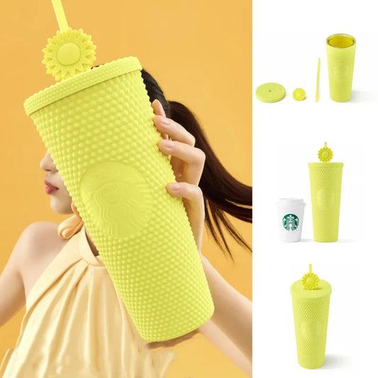 Studded Amarillo con Stopper Starbucks China 2025 Colorful summer Series  765ml 26.92oz