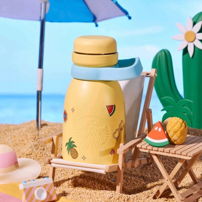 Botella de Acero Inoxidable Starbucks China 2025 Tropical Series 400ml 14.08oz