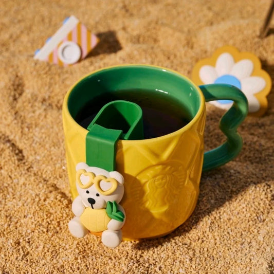 Taza de  Ceramica con Infusor  Starbucks China 2025 Tropical Series Pineapple 430ml 15.13oz