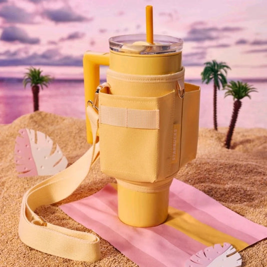 Termo de Acero Inoxidable con Popote con Bolsa Starbucks China 2025 Tropical Series 1180ml 41.53oz