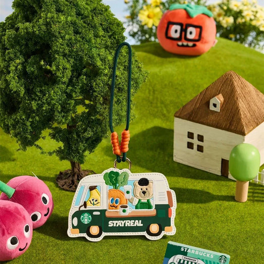 Etiqueta de Equipaje Starbucks China 2025 and STAYREAL co-brand carrot series Bus model luggage tag