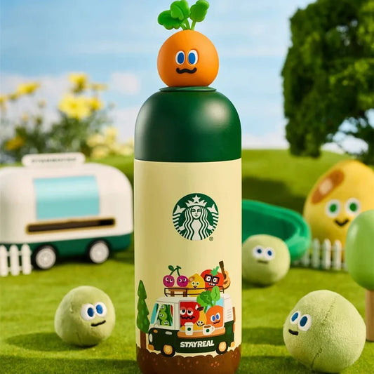 Termo de Acero Inoxidable Starbucks China 2025 and STAYREAL co-brand carrot series Stainless steel cup 360ml