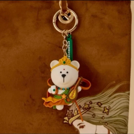 Llavero de la serie de marca compartida de Starbucks China 2025 y la Academia de Bellas Artes de Dunhuang