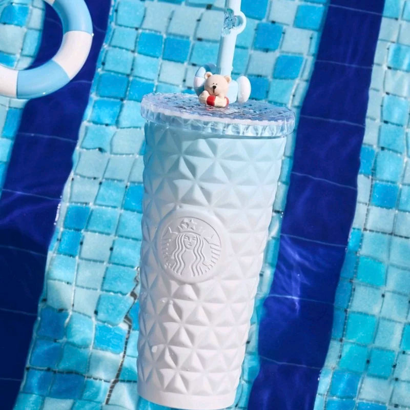 Vaso Dion de Acero Inoxidable Starbucks China 2025 happy summer series Bear 690ml 24.28oz