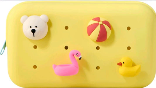 Bolsa de Silicon Amarilla Starbucks China 2025 happy summer series silicone hole bag yellow model