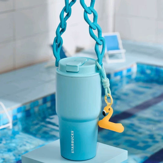 Termo doble tapa de Acero Inoxidable Starbucks China 2025 happy summer series  580ml 20.41oz