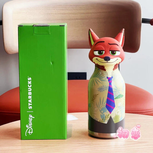 Botella de Acero Inoxidable Nick Wilde Starbucks China 2025 x Zootopia Starbucks China 2025 430ml 15.13oz