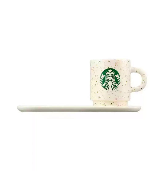 Set de Taza de Ceramica con Plato Starbucks Korea 2025 Spring1 season 300ml 10.56oz