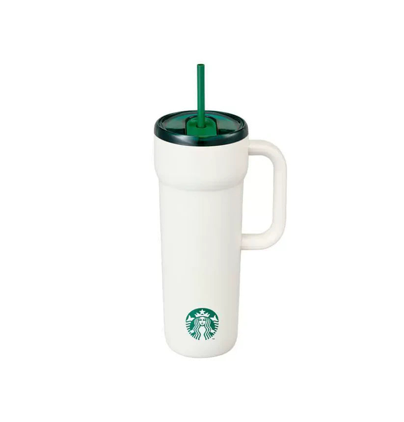 Termo de Acero Inoxidable Blanco con popote Starbucks Korea 2025 core selected series 710ml