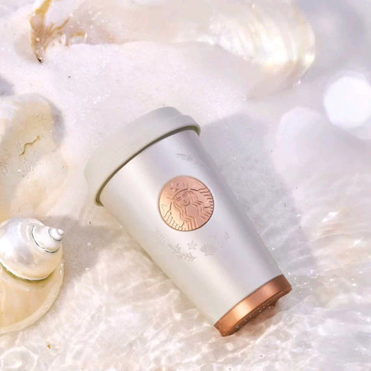 Vaso de Acero Inoxidable Starbucks Romantic Ocean Anniversary Series 370ml 13.02oz